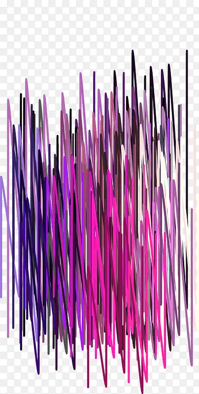 紫色涂鸦线条
