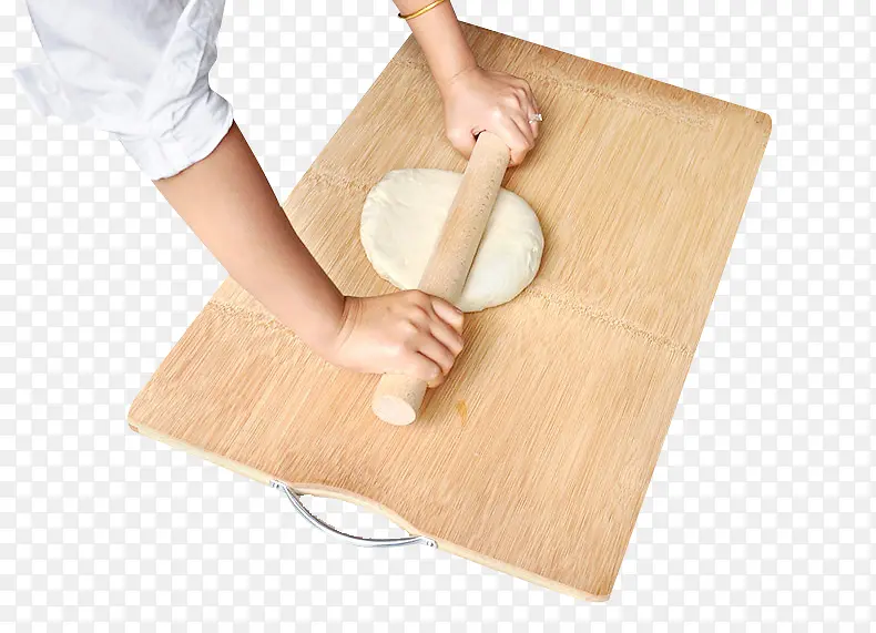 厨师擀面饼素材