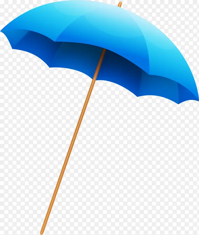蓝色卡通遮阳伞