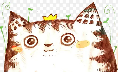 戴王冠的胖猫