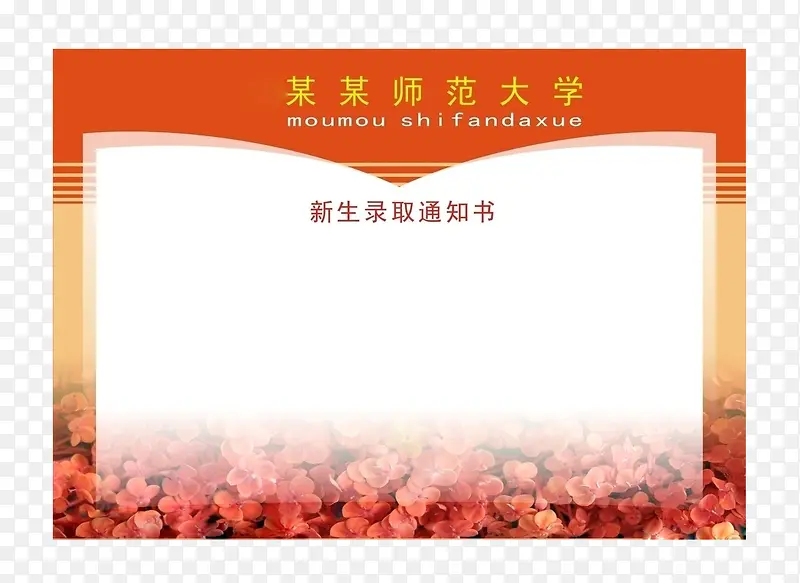某某师范大学通知书