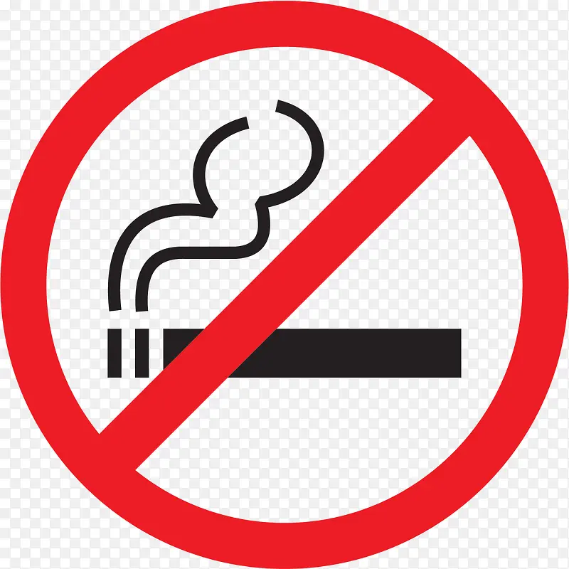 禁止标志吸烟图标图形
