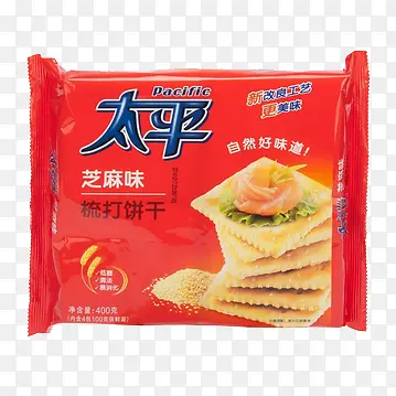 产品实物太平芝麻味饼干