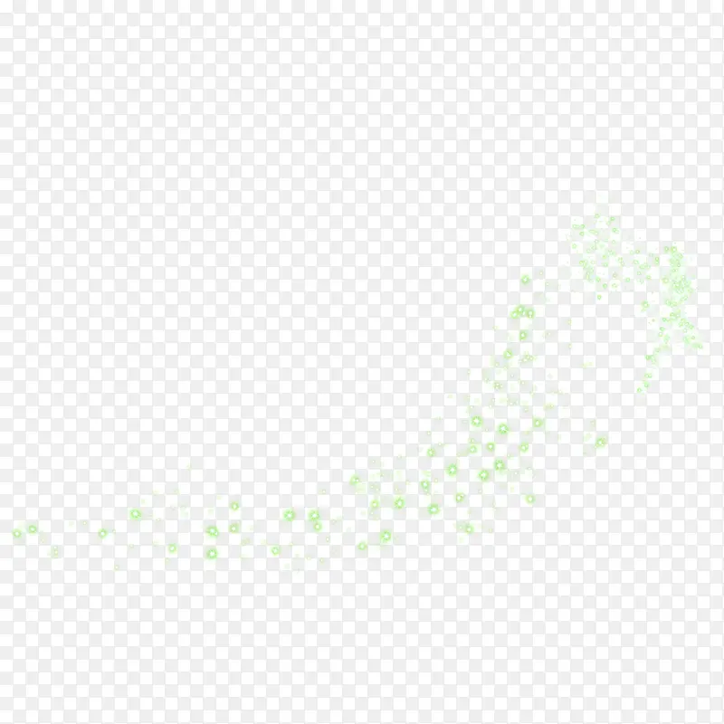 淡绿色的星光漂浮装饰图