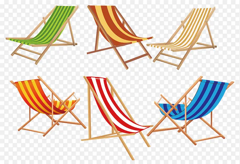 多款式彩色条纹度假沙滩躺椅