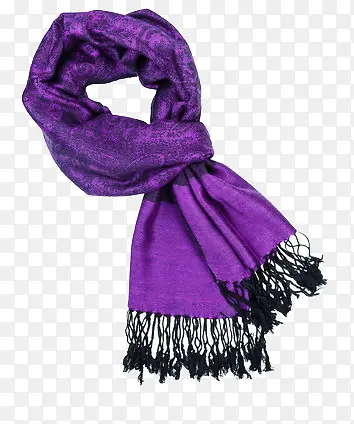 紫色围巾