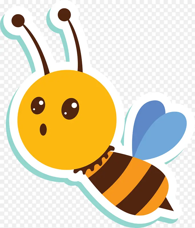 黄色可爱呆萌蜜蜂