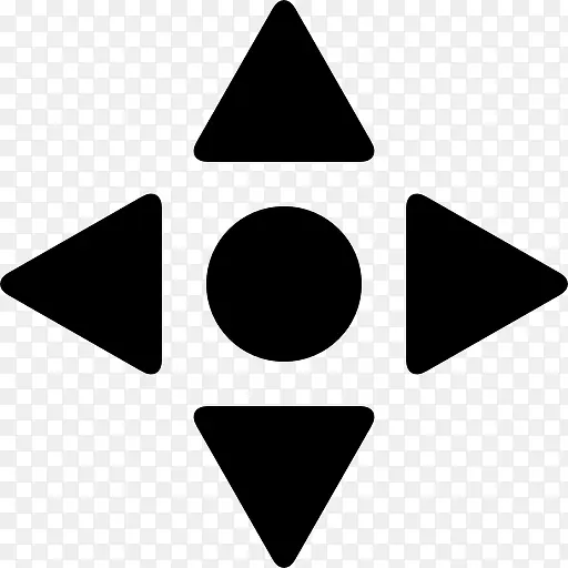 方位星圆的四个三角形图标