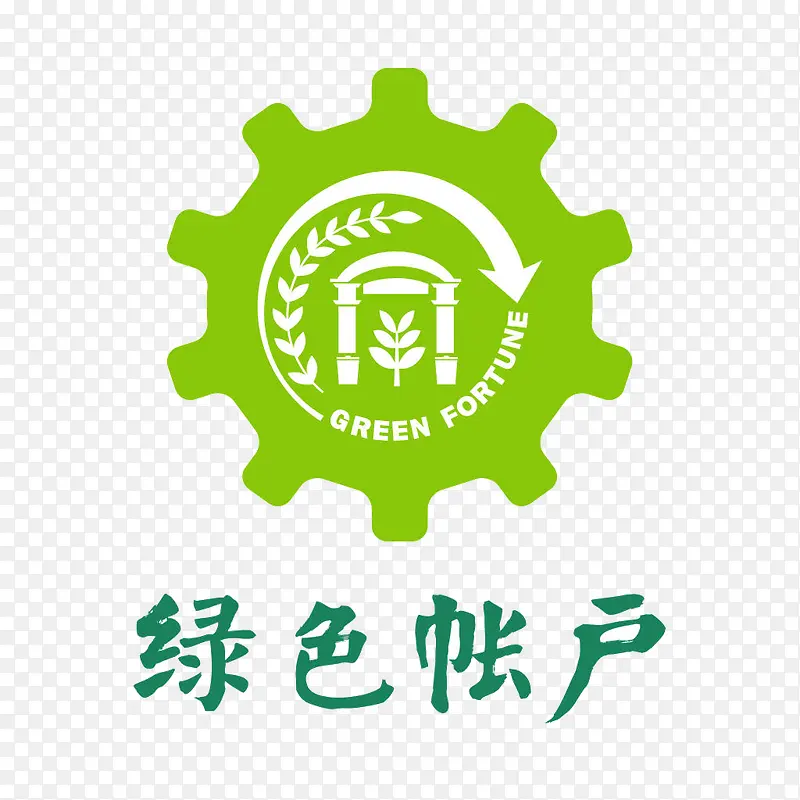 绿色清新账户管理图标