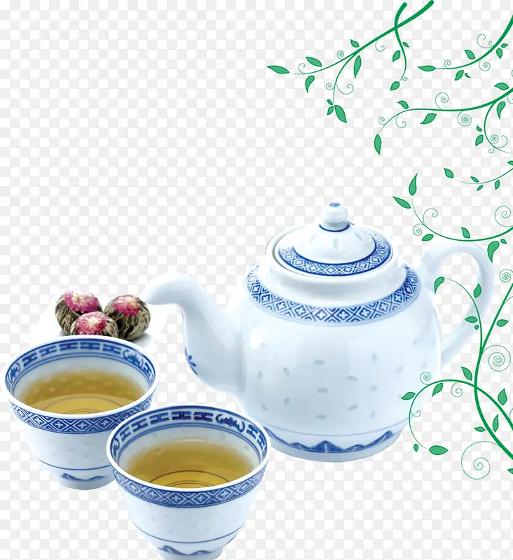 白色茶具套装泡茶