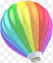 五颜六色的飞起热气球