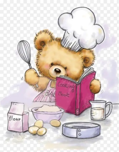 看书做饭的小熊