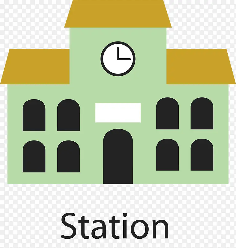 车站火车站的图标