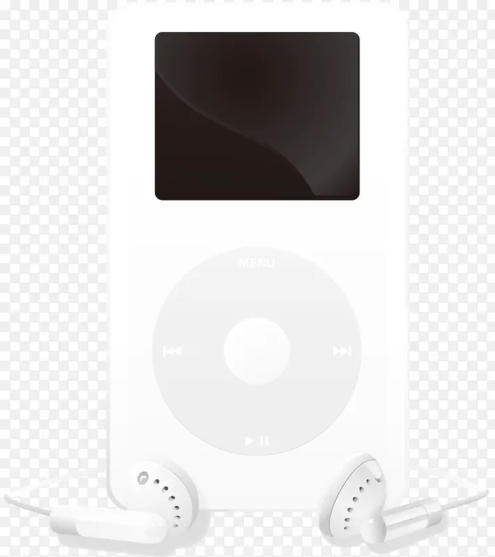 矢量手绘白色IPOD