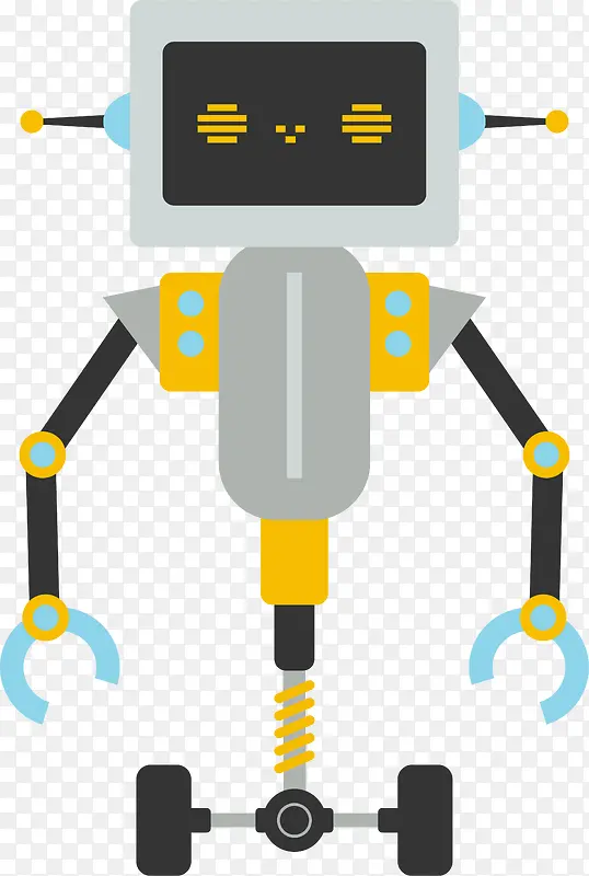 扁平化网络科技机器人人物设计