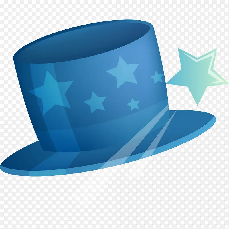 蓝色魔术师帽子