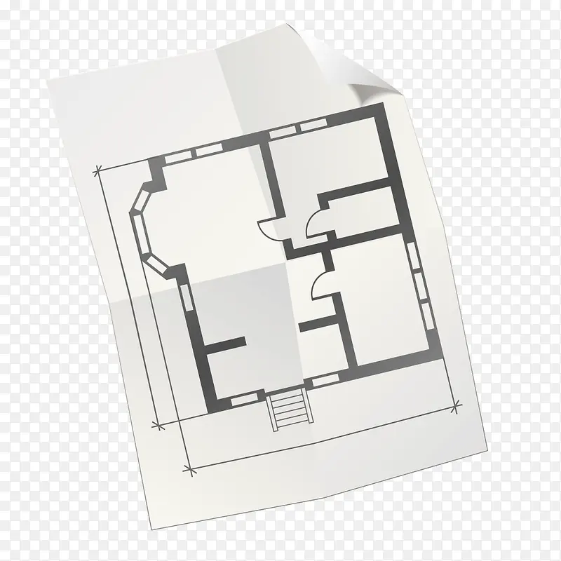 白色建筑施工图结构图