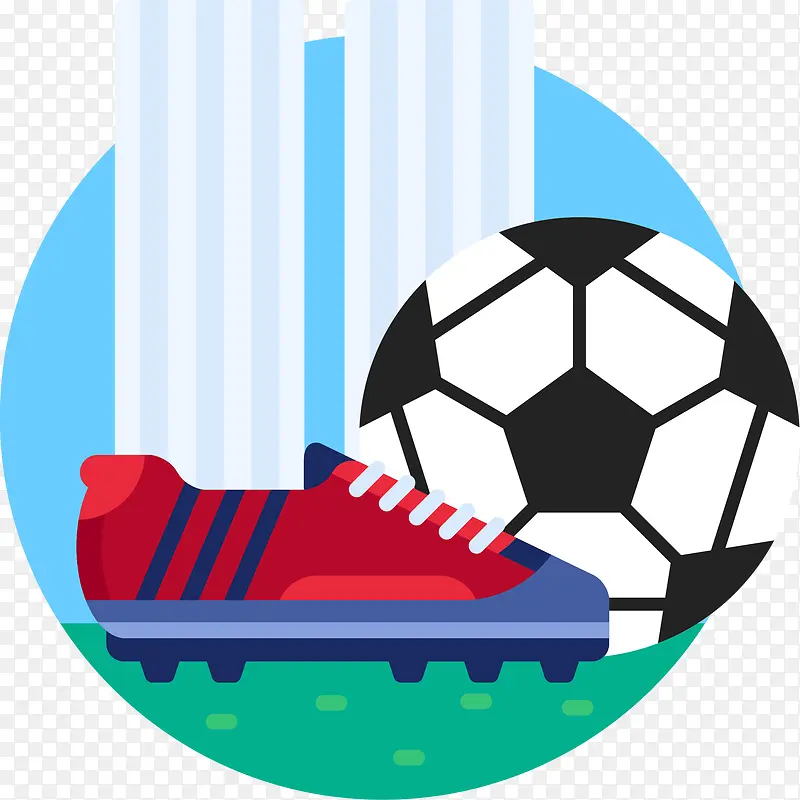 卡通时尚足球鞋插画设计