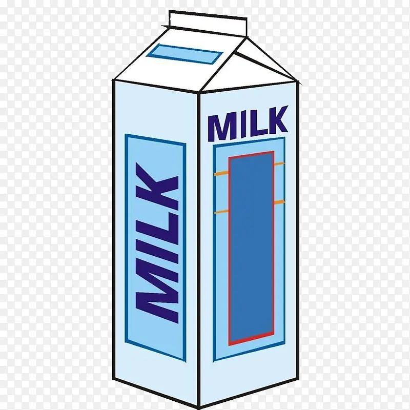 牛奶盒手绘卡通