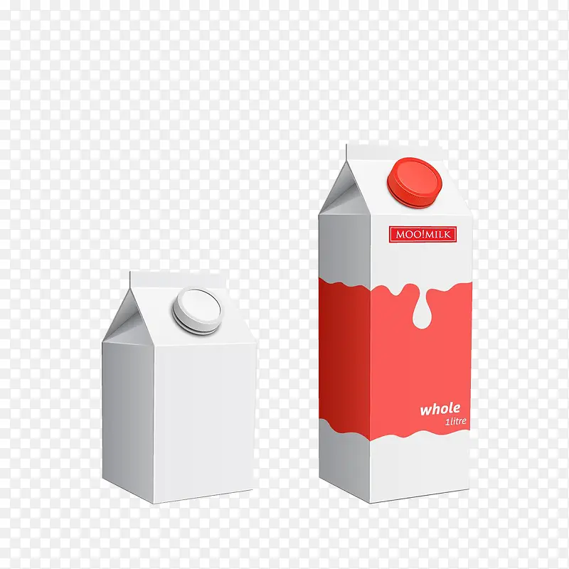 立体牛奶盒设计素材