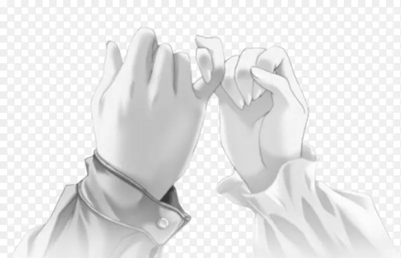 素描勾手指拉勾手势PNG图片素材下载_图片编号8437832-PNG素材网