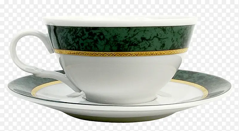 绿杯子碟子茶具