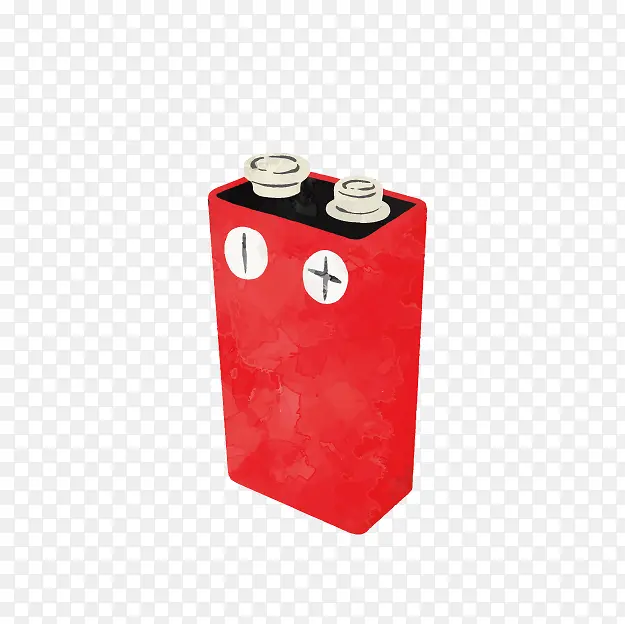 卡通方形电池