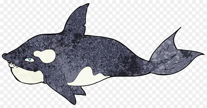 蓝色鲸鱼涂鸦