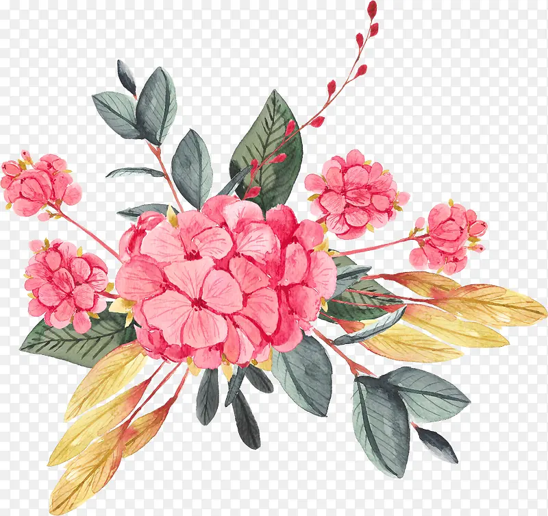 一束鲜花卡通插画PNG图片素材下载_图片编号8440204-PNG素材网