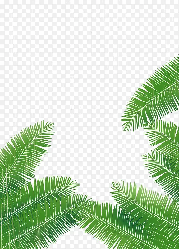 绿色清新热带粽叶装饰图案