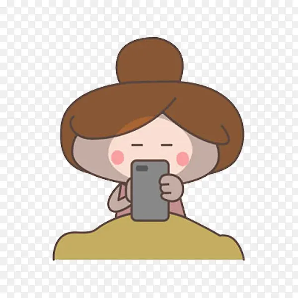 看手机的女孩