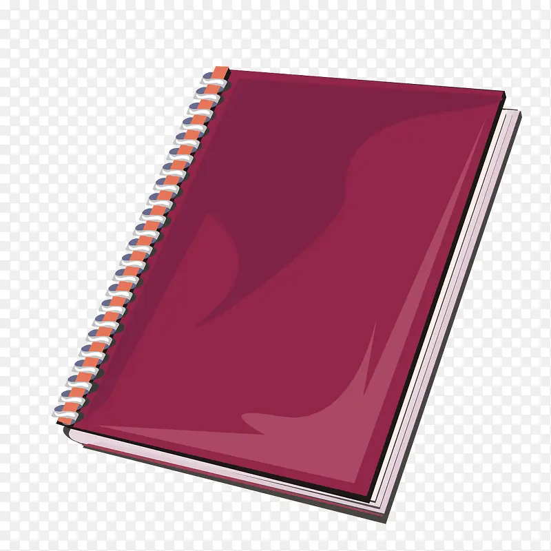 手绘紫色笔记本图样