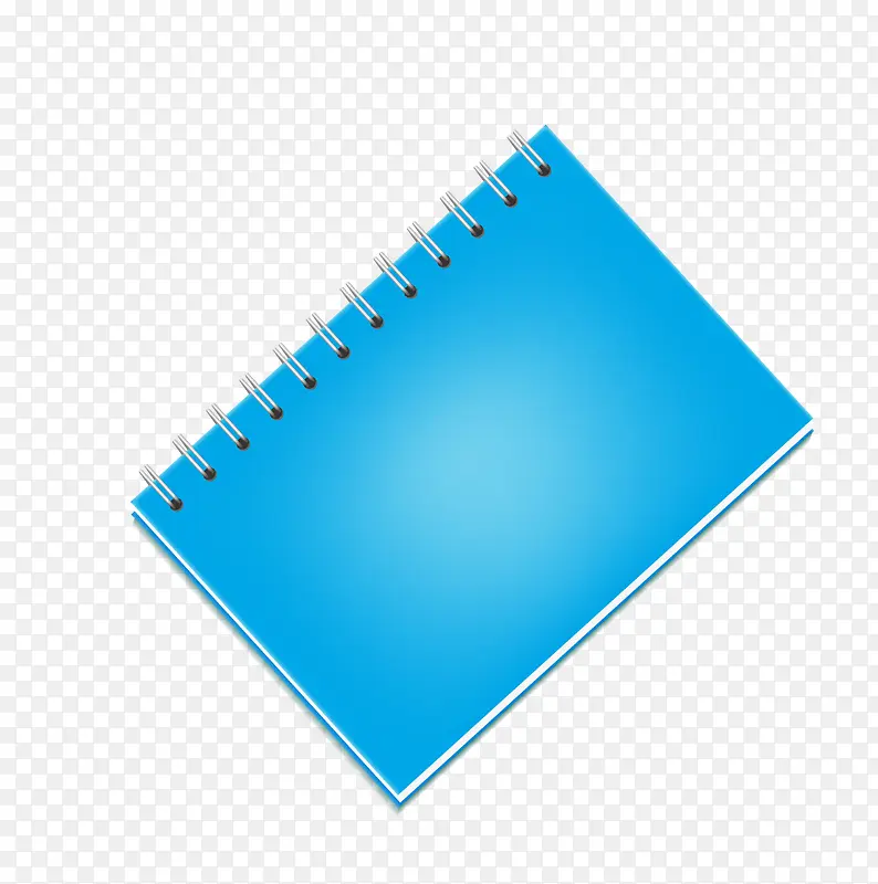 矢量蓝色圈订装笔记本