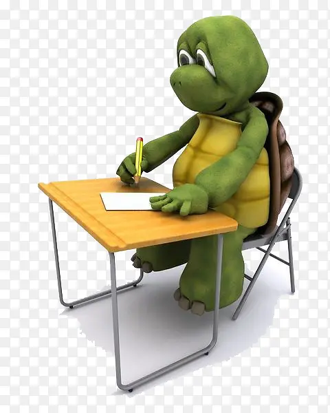 课堂上写字的乌龟