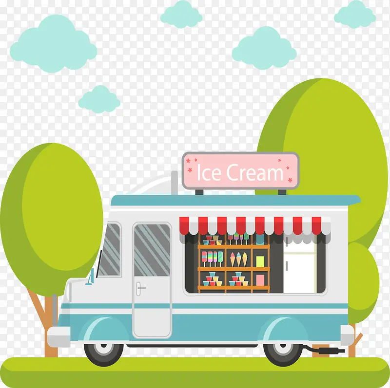 冰激凌外卖餐车