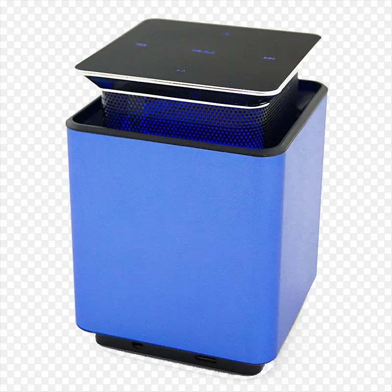 蓝色科技感智能垃圾桶