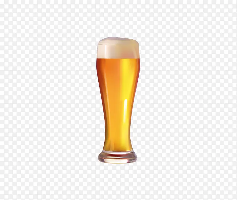 透明玻璃啤酒杯矢量图免费下载