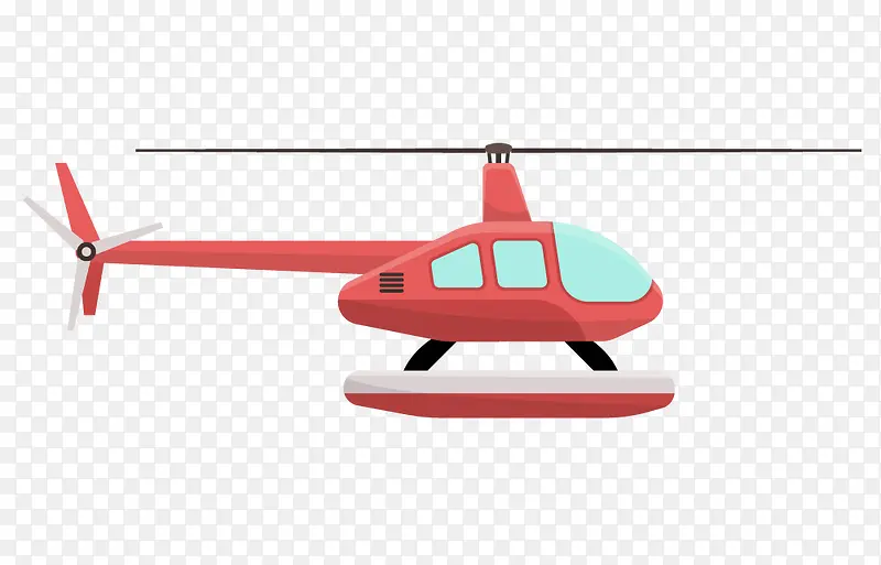 卡通手绘直升飞机