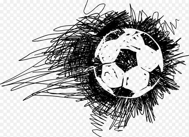 卡通涂鸦足球