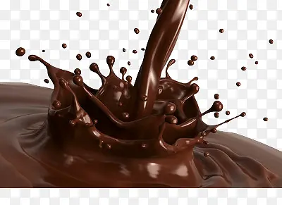 喷溅的巧克力液体