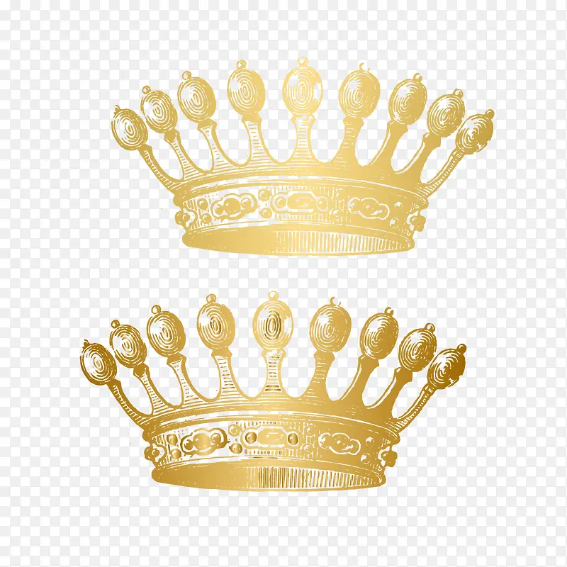 手绘英伦范的金色皇冠