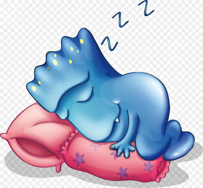 睡觉的蓝色小怪兽