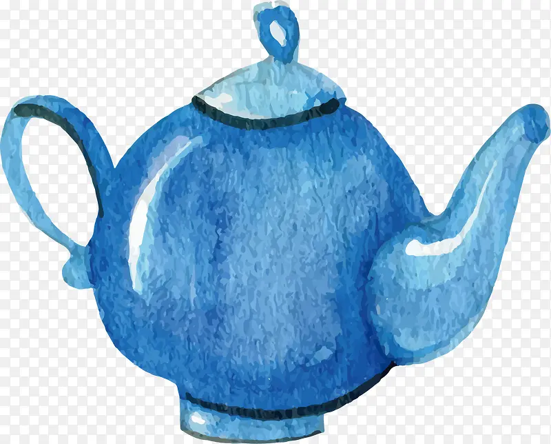 矢量手绘茶壶