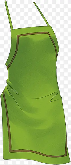 绿色可爱漫画围裙