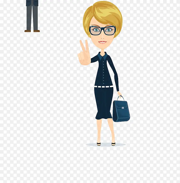 商务女士走路