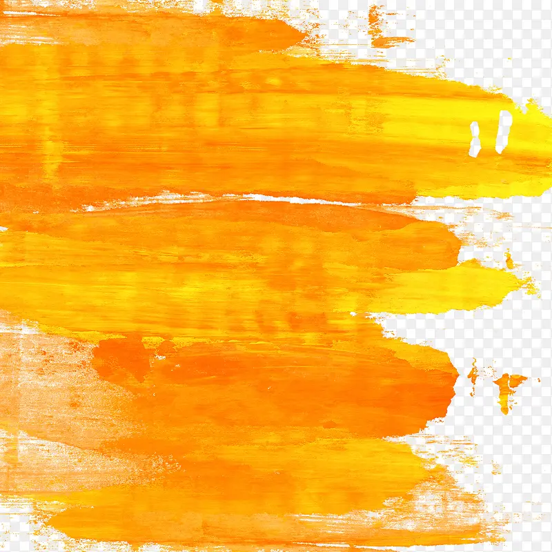 橙黄色水彩涂鸦高清图片