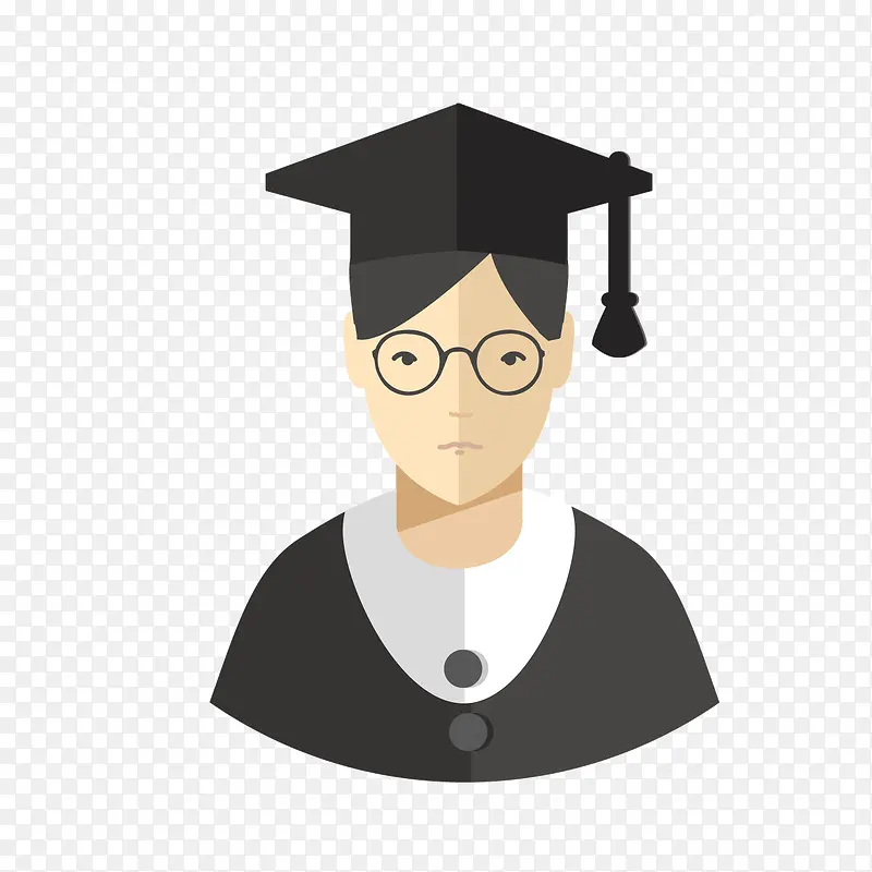 黑色学士服PNG图片素材下载_图片编号8454385-PNG素材网