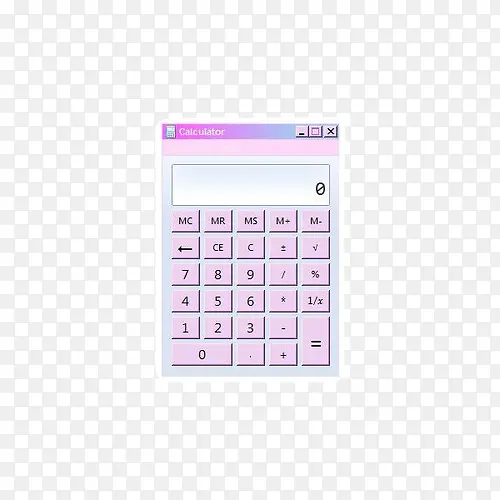 蒸汽波风格粉色电脑计算器窗口