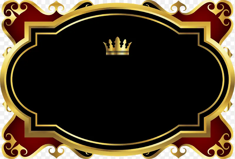 手绘金色皇冠卡片