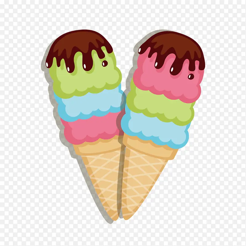 小清新配色设计冰淇淋